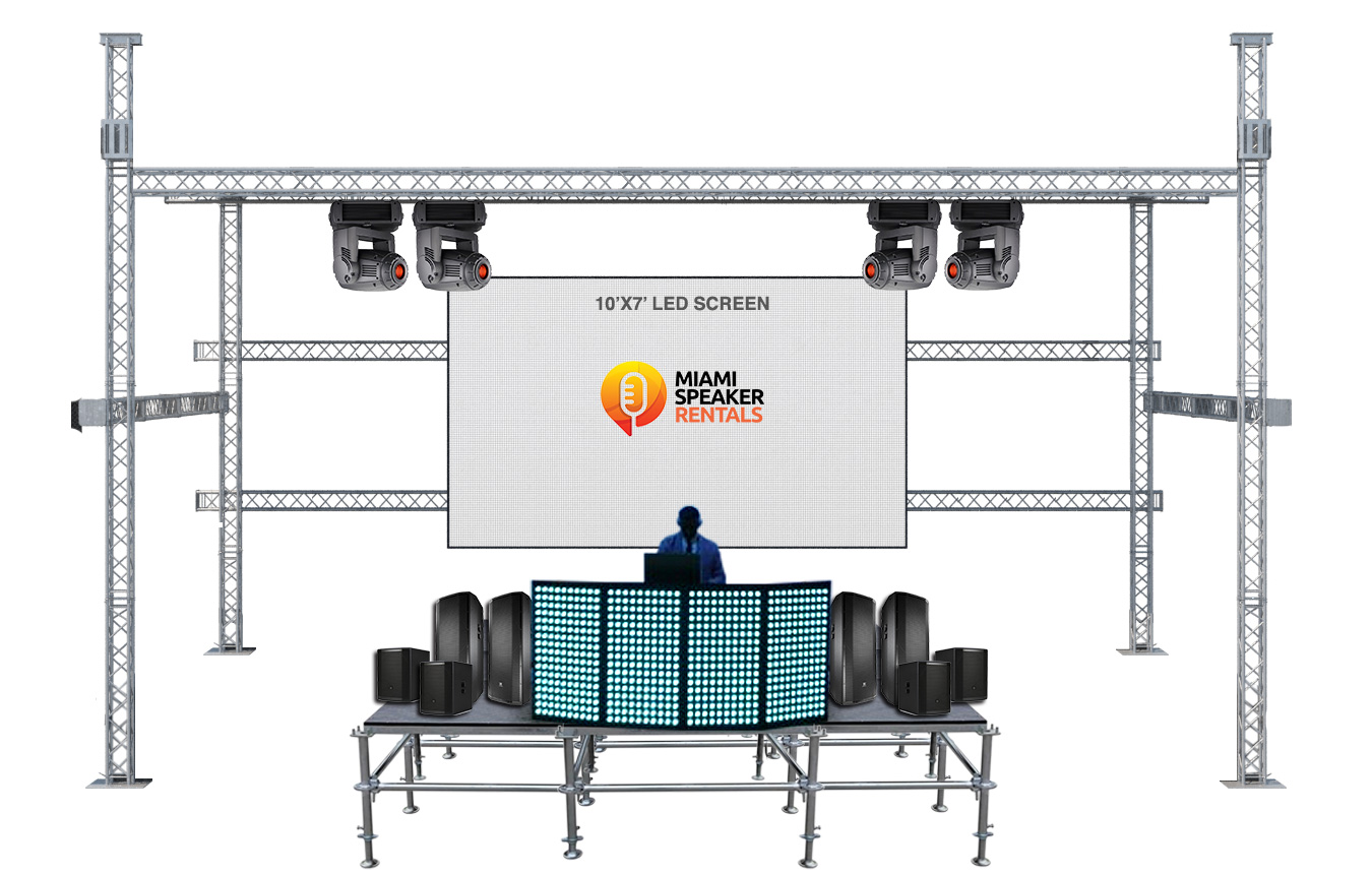 Truss Totem Intelligent Lighting Special, Lighting Rental in Miami Ft  lauderdale, DJ Equipment Rental